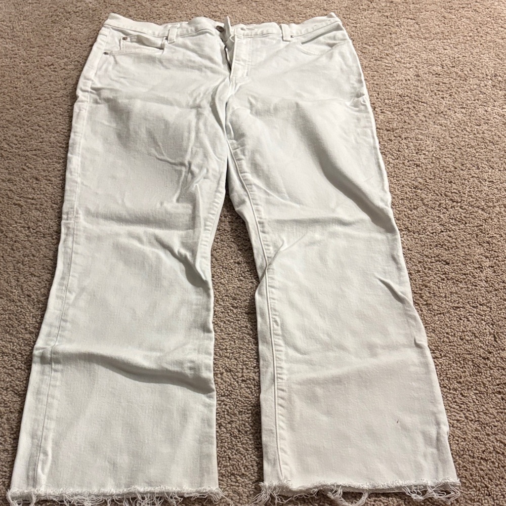 GAP Women's Cream kick fit ankle Flare Jeans